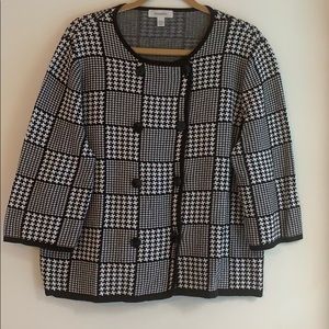 Checker print sweater